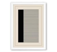 Lines and Form Minimalist Framed Wall Art Print A4 (29.7×21cm) White, Wall Decor for Living Room, Bedroom, Office & Home, Ready to Hang, Art Gift
