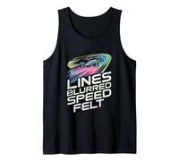 Lines Blurred Speed Felt Competitive Drone Racers FPV Tank Top