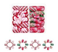 Lines False Nails Short Square Full Covers Stick On Christmas Press On Manicures Supplies Short Press On Lines Full Cover Stick On Christmas False