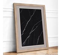 Lines in Darkness Minimalist Framed Wall Art Print A2 (59.4×42cm) Oak, Wall Decor for Living Room, Bedroom, Office & Home, Ready to Hang, Art Gift