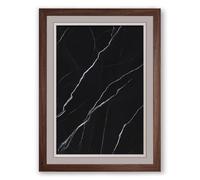 Lines in Darkness Minimalist Framed Wall Art Print A3 (42×29.7cm) Walnut, Wall Decor for Living Room, Bedroom, Office & Home, Ready to Hang, Art Gift