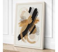 Lines in Motion Abstract Canvas Wall Art Print 30x20 Inch