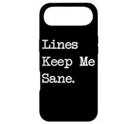 Lines Keep Me Sane Funny Hand Lettering Humor Case for iPhone Air