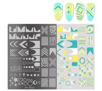 Lines Nails Art Stamping Template Flowers Manicure Template Tool French Tip Nails Stamping Plates Nails Art Stamp Tool