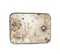 Lines of Flowers Laptop Sleeve Bag 10 Inch Waterproof Shockproof Laptop Case Bag Lightweight Tablet Travel Cover Computer Skin Bag Tablet Carrying Case