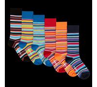 Lines Patterned Cotton Socks - 6 Pk OddBalls Multi 11-13