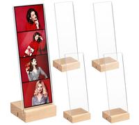 Lineshading 4pcs 2 x 6 Acrylic Photo Booth Frames photo strip holder