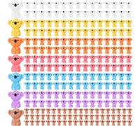 Lineshading 90 Pcs Luminous Mini Koala Figures Mini Resin Koala Figures Miniature Cute Animals Landscape Decoration Glow in The Dark Tiny Resin Animals Figure for Home Garden Landscape Cake Decor