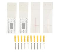 Linestorm Corner Tell-Tale Crack Monitor for Concrete Wall Crack Width Measurement, ±1mm XY Accuracy, ±20mm Horizontal / ±10mm Vertical Range, Plastic Construction, Includes 2 Monitors + 8 S