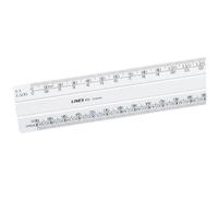 Linex 1:20:500 300mm Scale Rule Flat - White