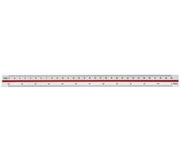 Linex 100:500 300mm Triangular Scale Rule - White 100:500 Triangular
