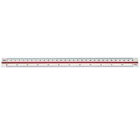 Linex Triangular Scale Ruler 1:1-500 30cm White