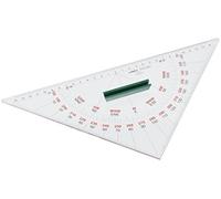 Linex 100413035 Nautical Protractor Bi-Colour Labelled with Plastic Handle and Vertical Edge 320 mm