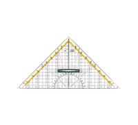 Linex 2632 Plastic Geo Triangle with Handle 30cm Protractor Removable Handle Facet Ink Nubs Metric Scale