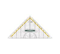 Linex 2632 Plastic Geo Triangle with Handle 30cm Protractor Removable Handle Facet Ink Nubs Metric Scale