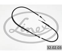 Handbrake cable Left 32.02.03 LINEX for OPEL CORSA C TIGRA TwinTop