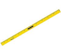 Linex BB100 100cm Blackboard Ruler with Handle and Rubber Knobs Plastic Metric Split Centimetre and Inch Scale Yellow