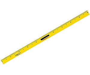 Linex BB100 100cm Blackboard Ruler with Handle and Rubber Knobs Plastic Metric Split Centimetre and Inch Scale Yellow