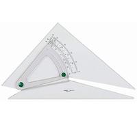 Linex Set Square Adjustable Precision 0.5 Degree Scale Bevelled Edge Long 250mm Clear Ref LXB1120/10B