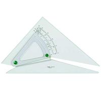 Linex Set Square Adjustable Precision 0.5 Degree Scale Bevelled Edge Long 300mm Clear Ref LXB1120/12B