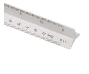 Linex Triangular Plastic Scale Rule ruler - 321 - 1 :1, :20, :25, :50, :75, :125