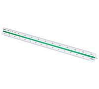Linex 1:15:100 300mm Triangular Scale Rule - White