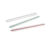 Linex Triangular Scale Rule 1:1 1:20-125 30cm White 311 LXH