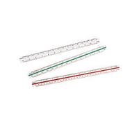 Linex Triangular Scale Rule 1:1 1:20-125 30cm White 311 LXH