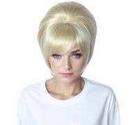 Linfairy 1960s Short Beehive Wig Perfect for Halloween Party Cosplay Bauffant Wigs (Blonde)