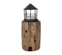 Linfevisi - Decorative Lighthouse Wooden Candle Holder Tea Light Holder Ocean Beach Nautical Coast Mini Stand Up Rustic Figurines for Home Bathroom Table Party Wedding Decor 10 inch