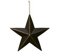 Linfevisi Metal Barn Star Wall Decor Dimensional 3D Hanging Rustic Texas Star Ornament Wall Art Decoration Outdoor Indoor Home Country Farmhouse Style (Black 12'')