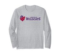 Linfield University Wildcats Mack Mascot Horizontal Long Sleeve T-Shirt
