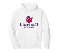 Linfield University Wildcats Mack Mascot Stacked Pullover Hoodie