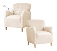LinFortune Banquet Armchair Slipcovers Waterproof 2-Piece Stretch Chair Slipcovers with Arms Anti-Slip Armchair Sofa Covers Arm Chair Cover for Living Room Furniture Protector