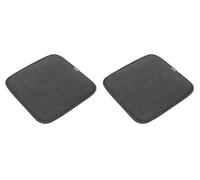 LinFortune Chair Cushions Indoor Square Bar Stool Seat Cushion with Ties 11 x 11 Inch Stool Cushion Cover Barstool Cushion Seat Pad Set of 2 (11x11 inch, Deep Grey)