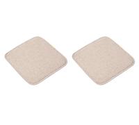 LinFortune Chair Cushions Indoor Square Bar Stool Seat Cushion with Ties 12 x 12 Inch Stool Cushion Cover Barstool Cushion Seat Pad Set of 2 (12x12 inch, Beige)