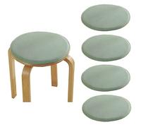 LinFortune Round Chair Cushions 30CM/34CM/40CM Round Seat Cushions Non-Slip Stools Chair Pads with Ties Bar Kitchen High Stools Chairs Cushions 1/2/4 Packs (Green, 34cm(13.4inch)*4 packs)