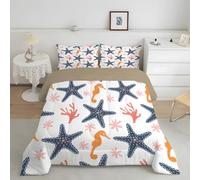 Linfye Double Duvet White Children Coverless Duvet Reversible Comforter Set with 2 Pillowcases Hypoallergenic Printed Duvet Soft Summer Duvet Machine Washable Duvet Double 200x200cm