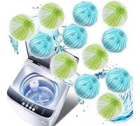 Ling & Bai 12Pcs Pet Hair Remover for Laundry, Dog Cat Hair Remover Lint Balls, Reusable Hair Fur Catcher Laundry Ball for Washing Machine Clothes Bedding (3.5cm-Light Blue & Light Green)