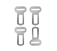 Ling & Bai 2Pcs Car Seat Belt Restraints Metal Connector Safety Attachment Pet Vehicle Harness Extender Lock Durable Strong (4 Pcs)