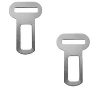 Ling & Bai 2Pcs Car Seat Belt Restraints Metal Connector Safety Attachment Pet Vehicle Harness Extender Lock Durable Strong (2Pcs)