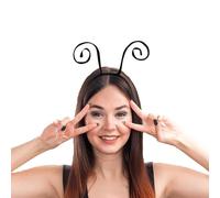 Ling & Bai Butterfly Antenna Headbands Halloween Black Ant Antenna Hair Band Funny Bee Cosplay Costume Head Piece Hair Accessory for Women (Black)