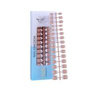 Ling & Bai French Tips Gel X Nail Tips, 240Pcs Press on Nails Pre-Applied Tip Primer 3 in 1 X-Coat Stick for Women Girls(Tan,French Short Square, One Size)