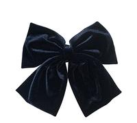 Ling & Bai Women Girls 8 Inch Large Velvet Hair Bows Clip Big Hair Bow Alligator Barrettes for Kids Teens (Black)