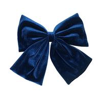 Ling & Bai Women Girls 8 Inch Large Velvet Hair Bows Clip Big Hair Bow Alligator Barrettes for Kids Teens (Navy Blue)