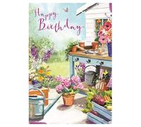 Ling Design - at Home by Cordelia Hutchison Birthday Card - A Day in The Garden