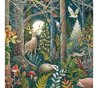 Ling Design Charity Christmas Cards Multipack - Pack of 10 Premium Christmas Greeting Cards with Envelopes, Festive Woodland Animals - Supporting UK Charities