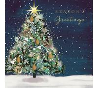 Ling Design Charity Christmas Cards Pack of 10 - Festive Pear Tree in the Snow - Foil Finish - Premium Greeting Cards Multipack with Envelopes - Supporting UK Charities