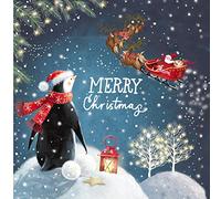 Ling Design Charity Christmas Cards - Pack of 20 Assorted Premium Greeting Cards with Envelopes - Festive Penguins in the Snow - (10 Each of 2 Designs) - Supporting UK Charities