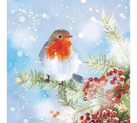 Ling Design Charity Christmas Cards Pack of 6 - Festive Robin in the Snow - Premium Greeting Cards Multipack with Envelopes - Supporting UK Charities